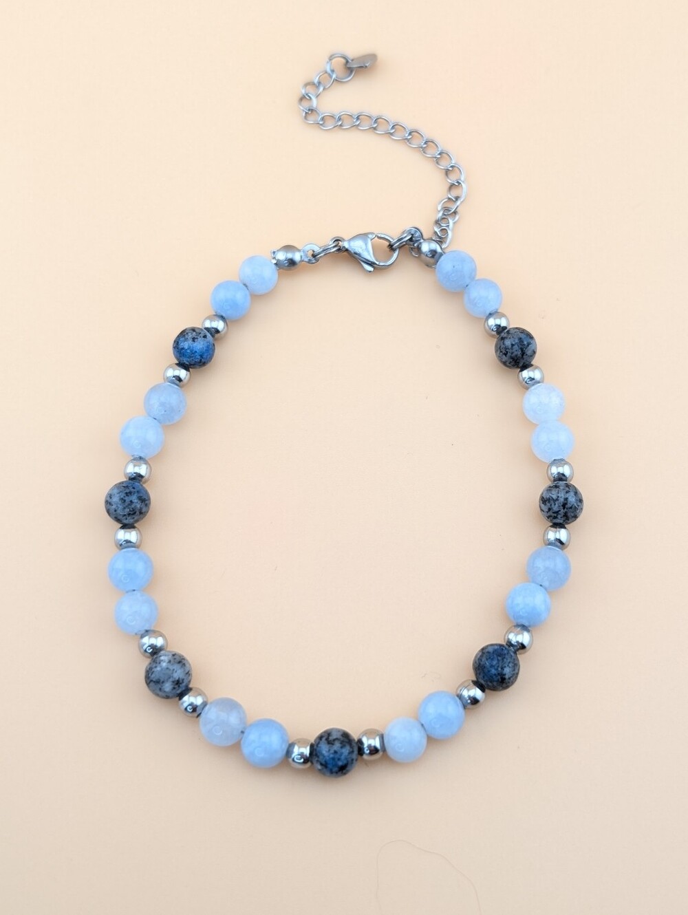 Aquamarine Anklet - Gemstone Boho Ankle Bracelet